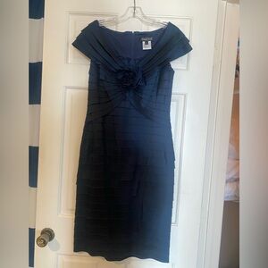 Navy blue designer dress